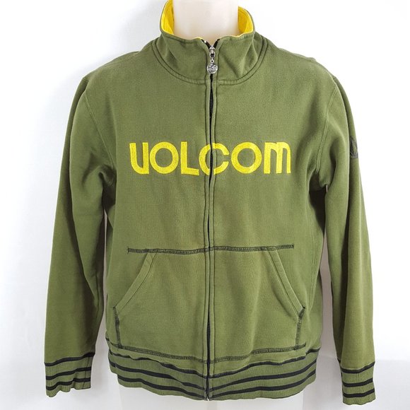 Volcom Full-Zip Sweatshirt Green Mens Small - Picture 1 of 3